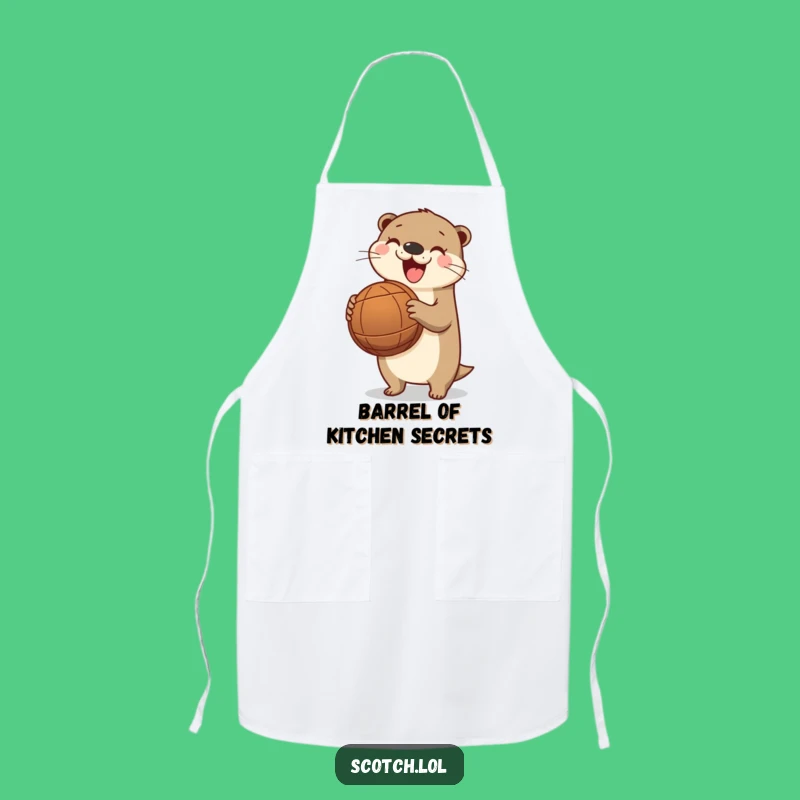 Funny Otter Barrel Apron - Kitchen River Humor Gift