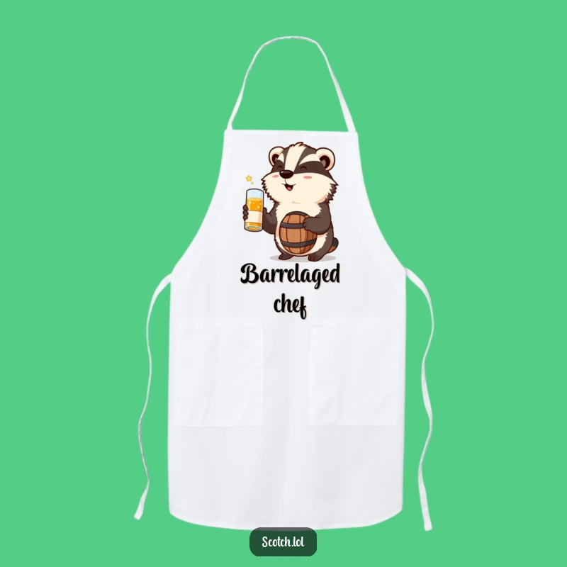 Funny Badger Whisky Apron - Cheerful Kitchen Wear for Drink Lovers
