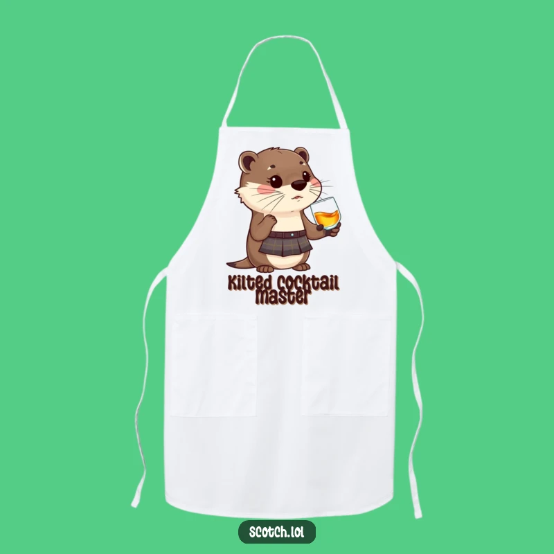 Funny Otter Kilt Whisky Apron - Cute Chef's Wear for Kitchen Fun