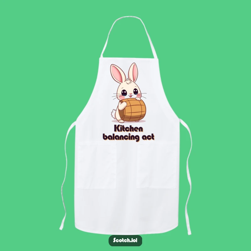 Funny Rabbit Barrel Apron: Kitchen Balance, Perfect Chef's Gift