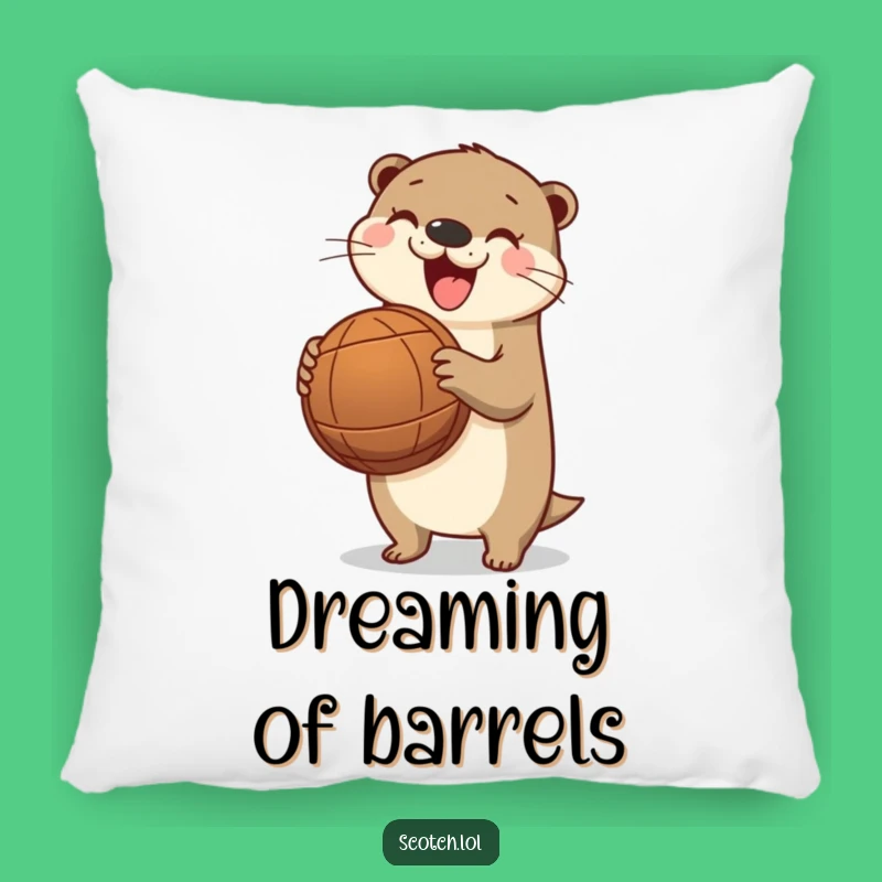 Funny Otter Barrel Pillow - Cozy River Accent Humor Gift