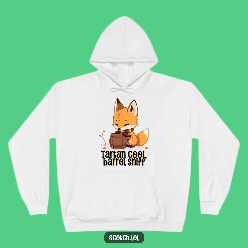 Cozy Funny Fox Cub Scarf Hoodie - Warm Forest Vibes Gift