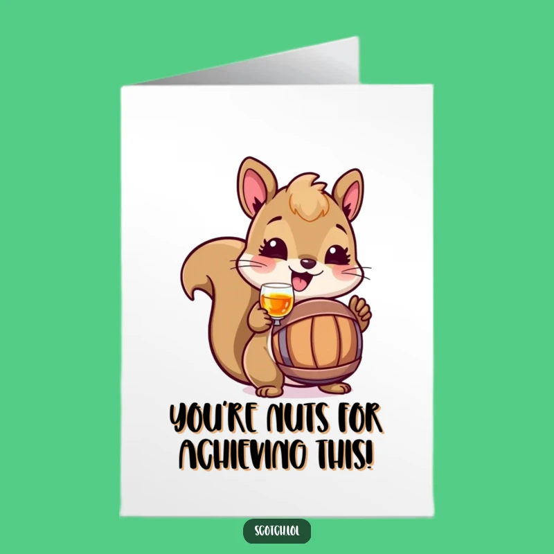 Free Printable Congrats Card - Funny Squirrel Cheers - Downloadable Celebration Gift