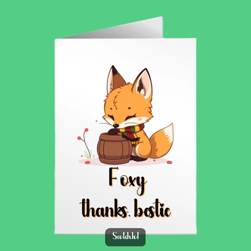 Free Printable Thank You Card: Curious Fox Cub for a Thoughtful Downloadable Gift