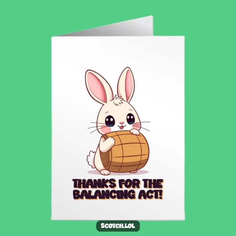 Free Printable Thank You Card: Rabbit's Barrel Balance for Downloadable Thanks