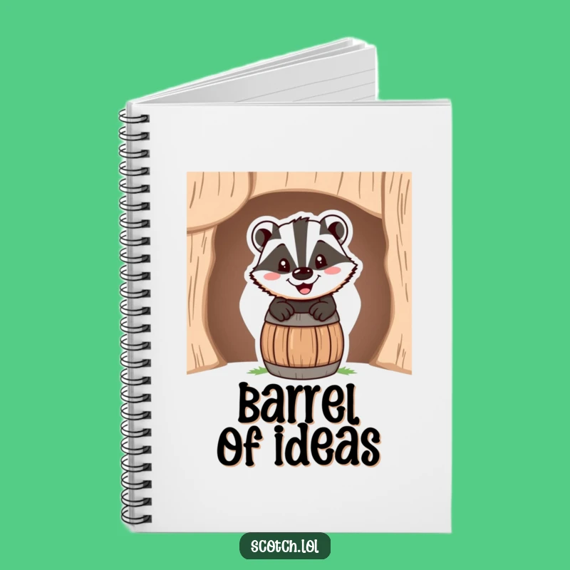 Funny Badger Barrel Notebook: Cheerful Grin Journal, Perfect Creative Gift Idea