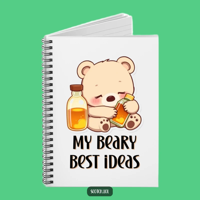 Funny Bear Cub Cozy Notebook: Relaxation Journal, Perfect Humorous Gift!