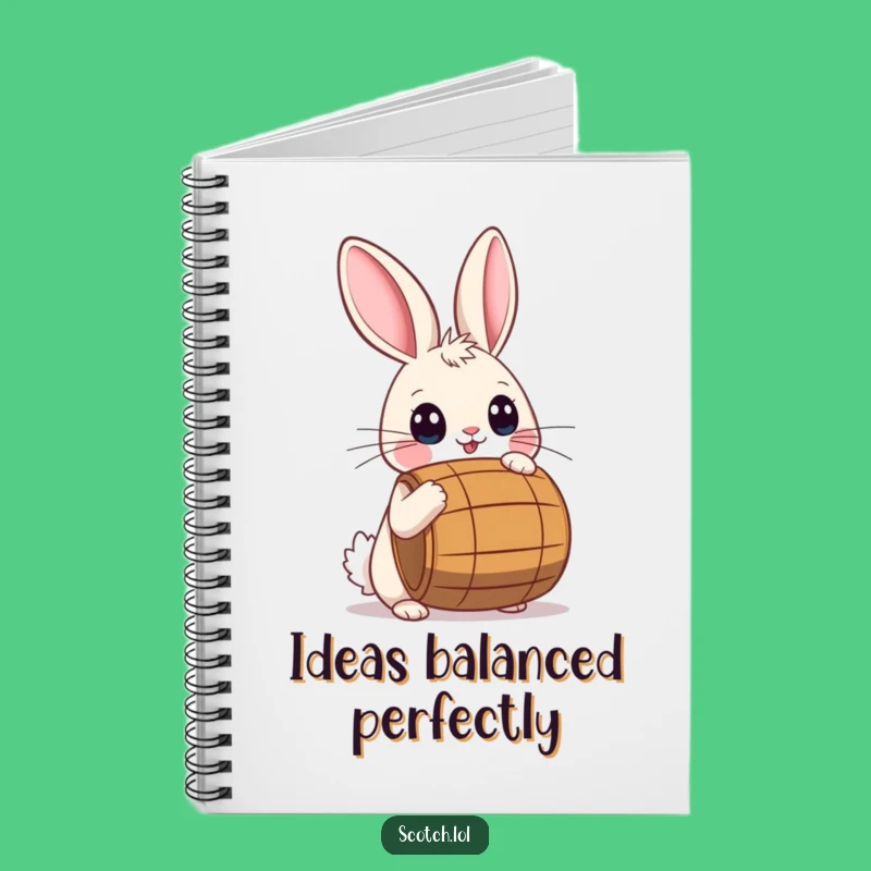 Funny Rabbit Barrel Notebook: Jot Down Ideas, Perfect Creative Gift