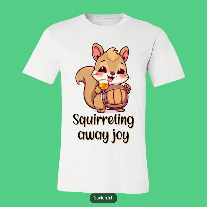 Funny Squirrel Toasting Tee: Nutty Character Shirt, Ideal Humorous Gift!